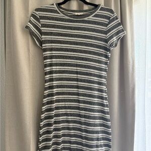 Wet Seal Black and White Striped Mini Dress